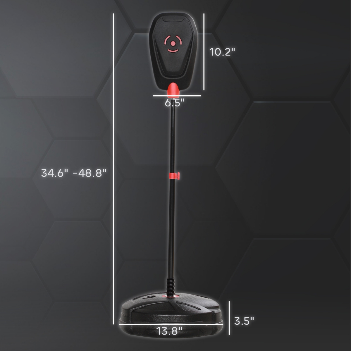 Qaba Kids Punching Bag with Stand & Boxing Gloves for Boys & Girls,- Black