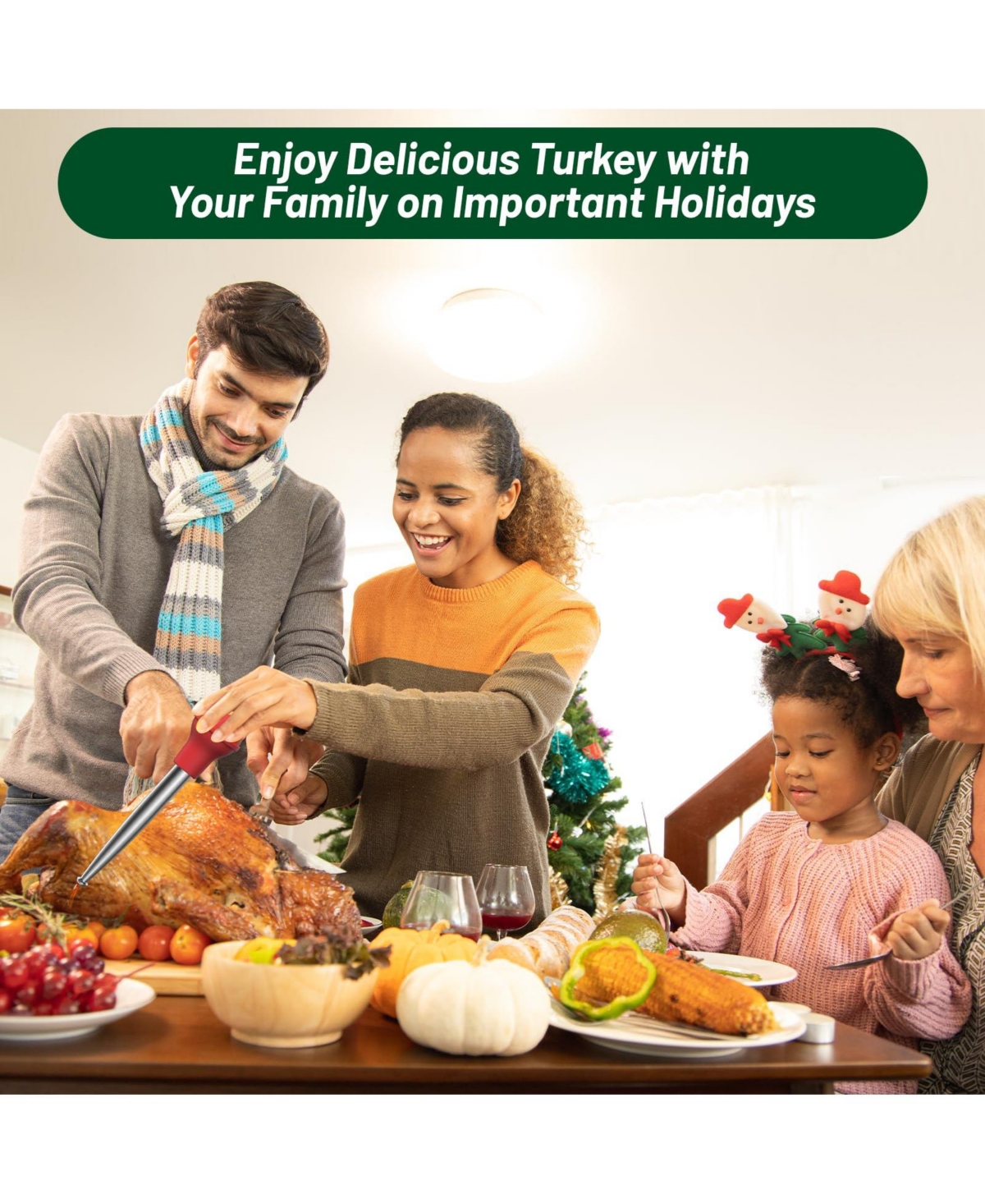 Vondior Turkey Baster Stainless Steel with Basting Brush and Marinade Injector Needles