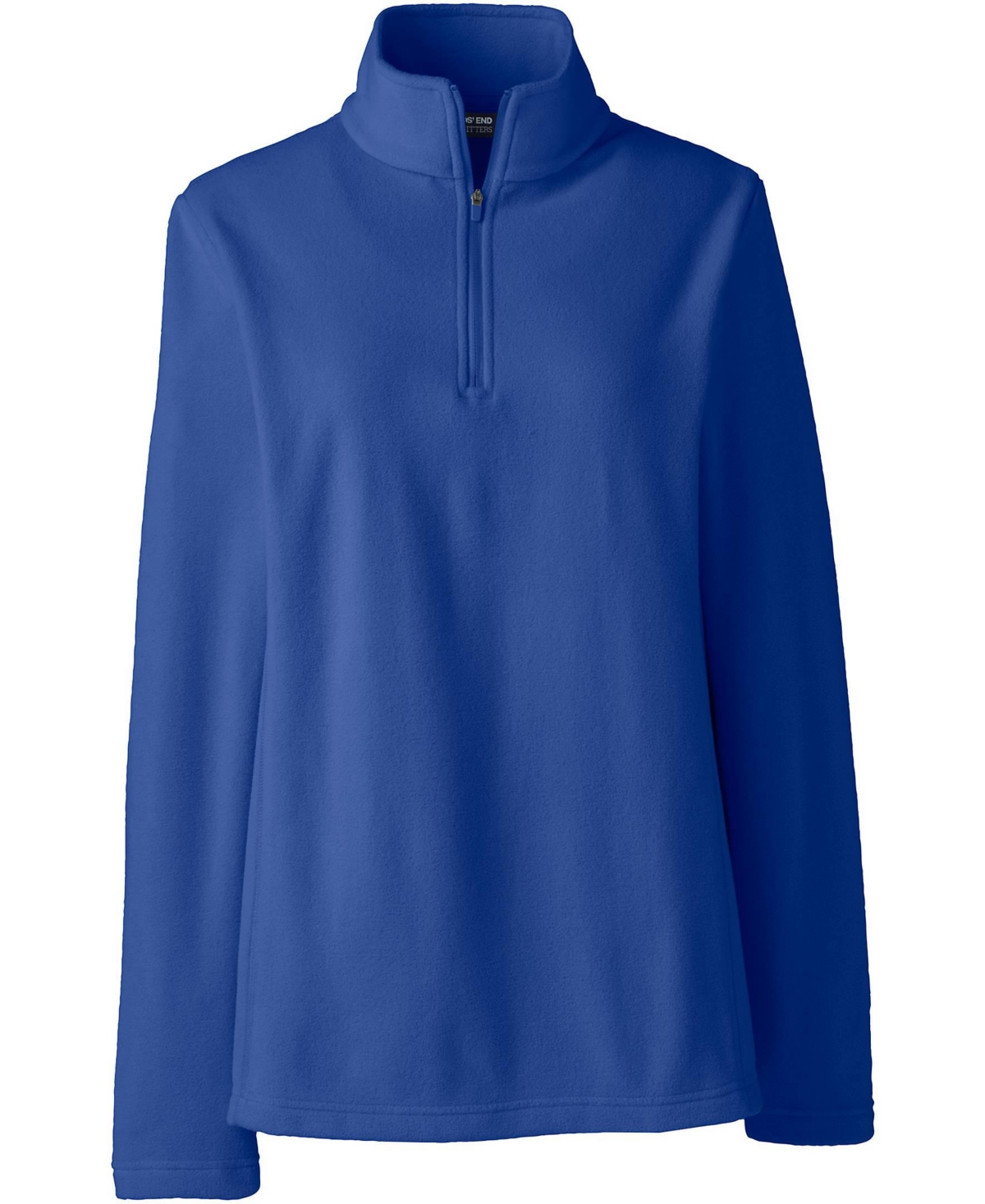 Lands End Women s Thermacheck 100 Fleece Quarter Zip Pullover Top Harbor gray Smart Closet