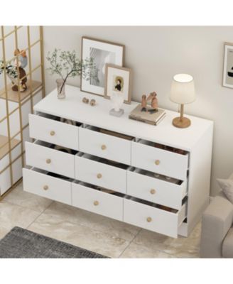 1 PC wood  Elegant Dresser With 9 Drawers - Dresser