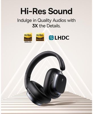 Wireless Headphones Noise Cancelling Over-Ear Bluetooth Headphones H1s, White