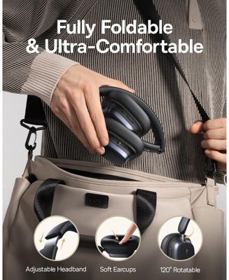 Wireless Headphones Noise Cancelling Over-Ear Bluetooth Headphones H1s, White