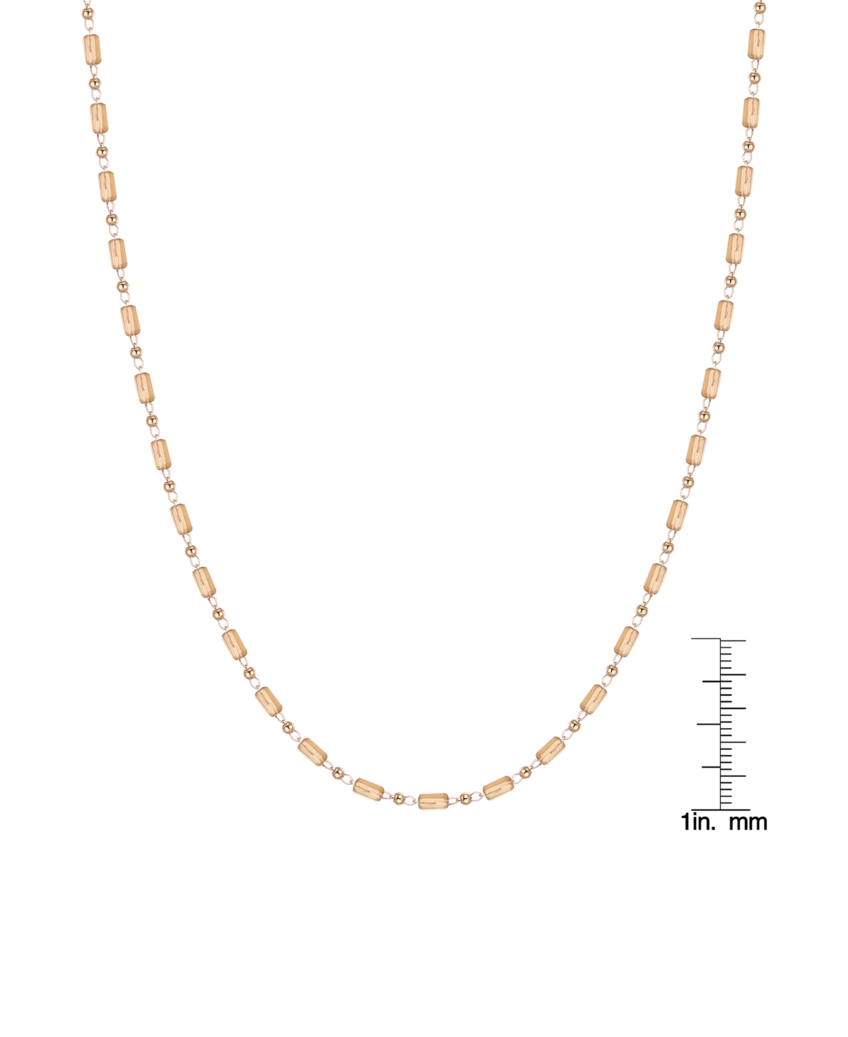 Macy's Gold-plated Beige Crystal Long Necklace In Gold