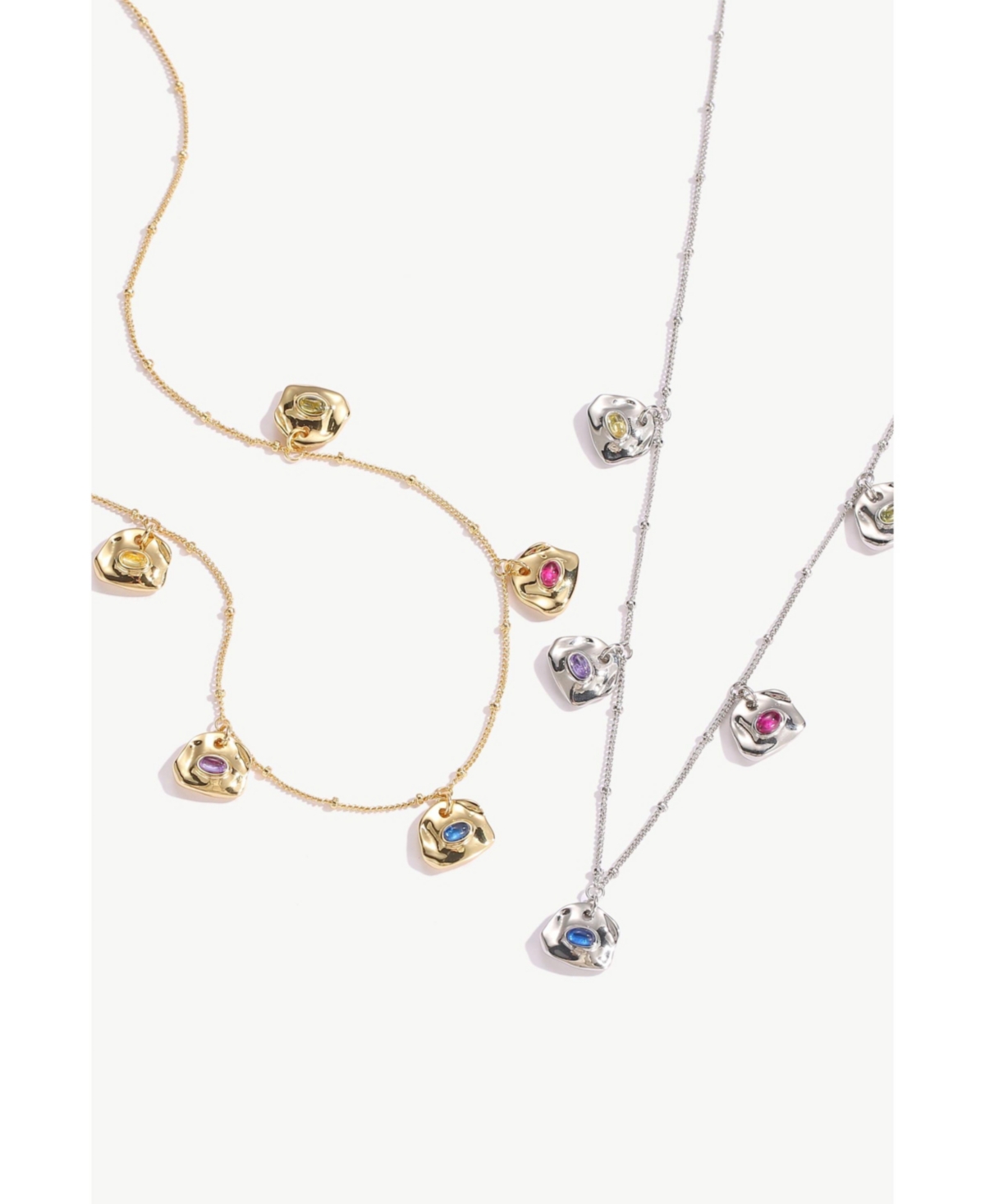 Classicharms Iris Colored Cubic Zirconia Charms Necklace