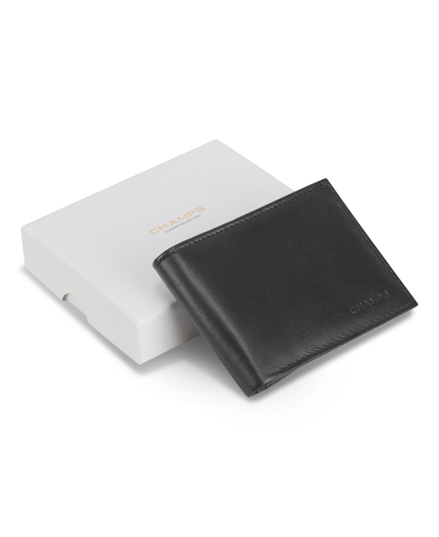 Мужской кошелёк CHAMPS Classic Collection Leather Multi-Wing Id Wallet, цвет: Чёрный — фото 5