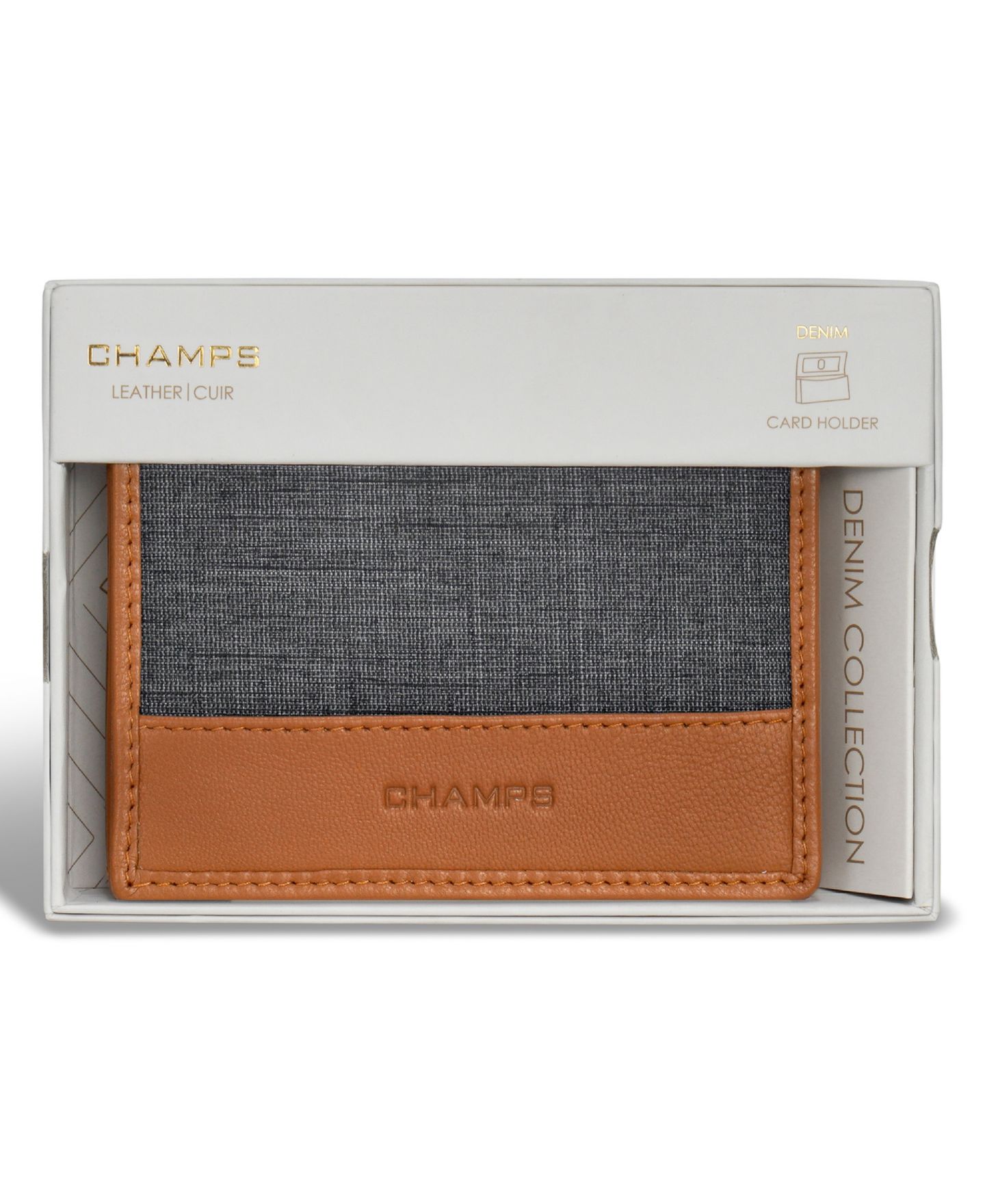 Мужской кожаный картхолдер Champs Denim Collection, цвет: Чёрный — фото 5