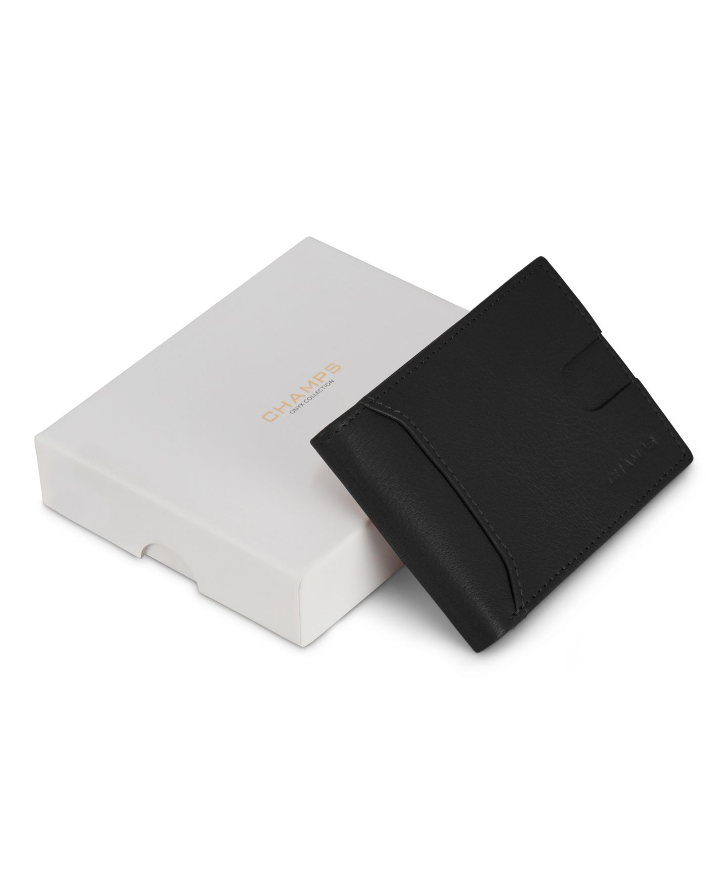 Мужской кошелёк CHAMPS Onyx Collection Leather Access Bi-Fold Wallet, цвет: Чёрный — фото 4