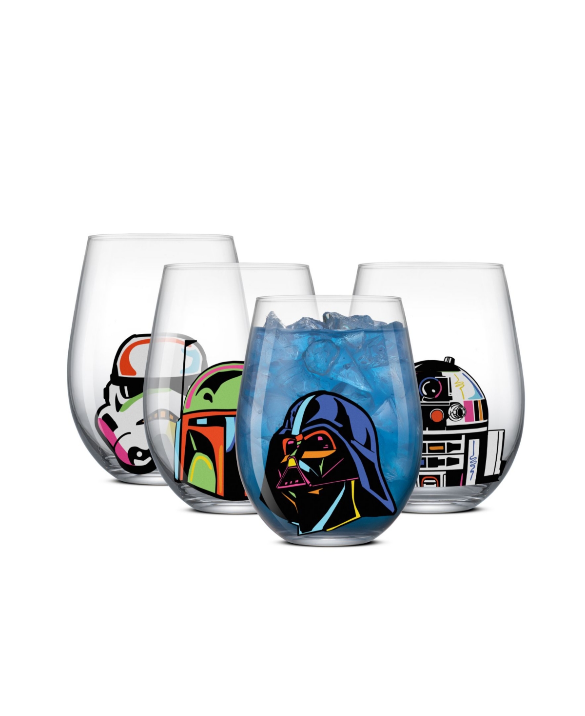 JOYJOLT STAR WARS STEMLESS WINE GLASSES, SET OF 4 