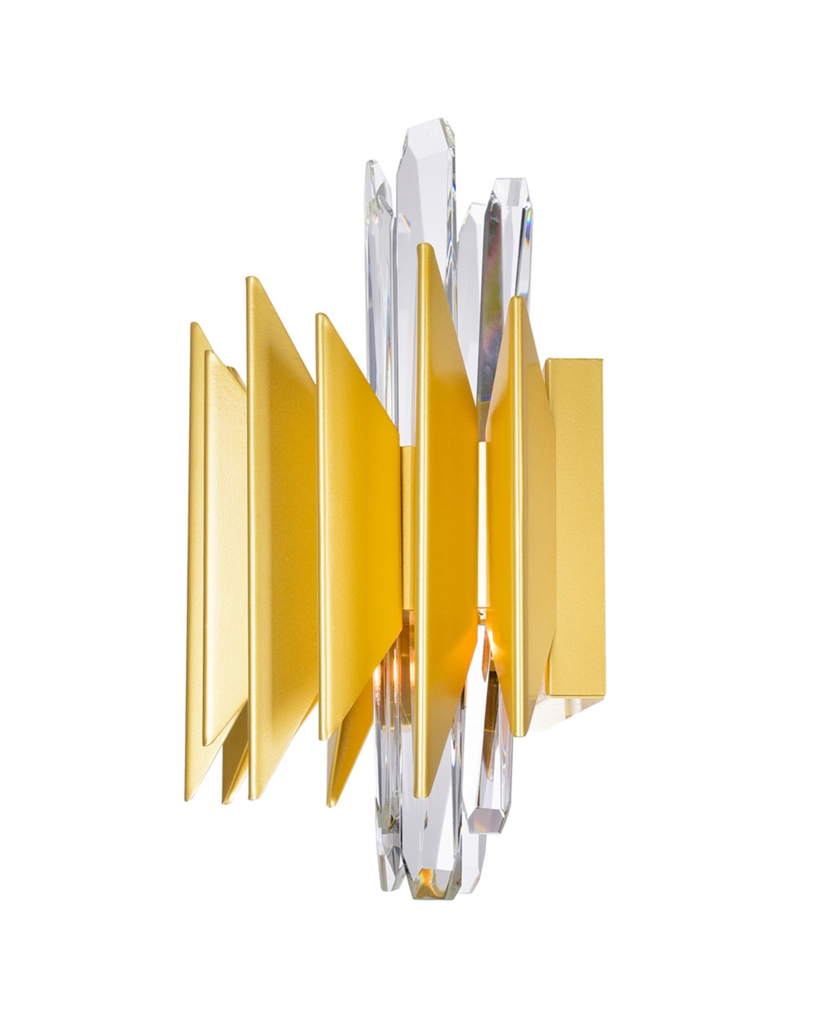 Shop Cwi Lighting 12" Metal Cityscape 5 Light Wall Sconce In Satin Gold