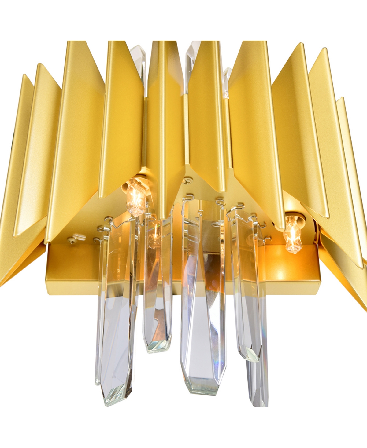 Shop Cwi Lighting 12" Metal Cityscape 5 Light Wall Sconce In Satin Gold