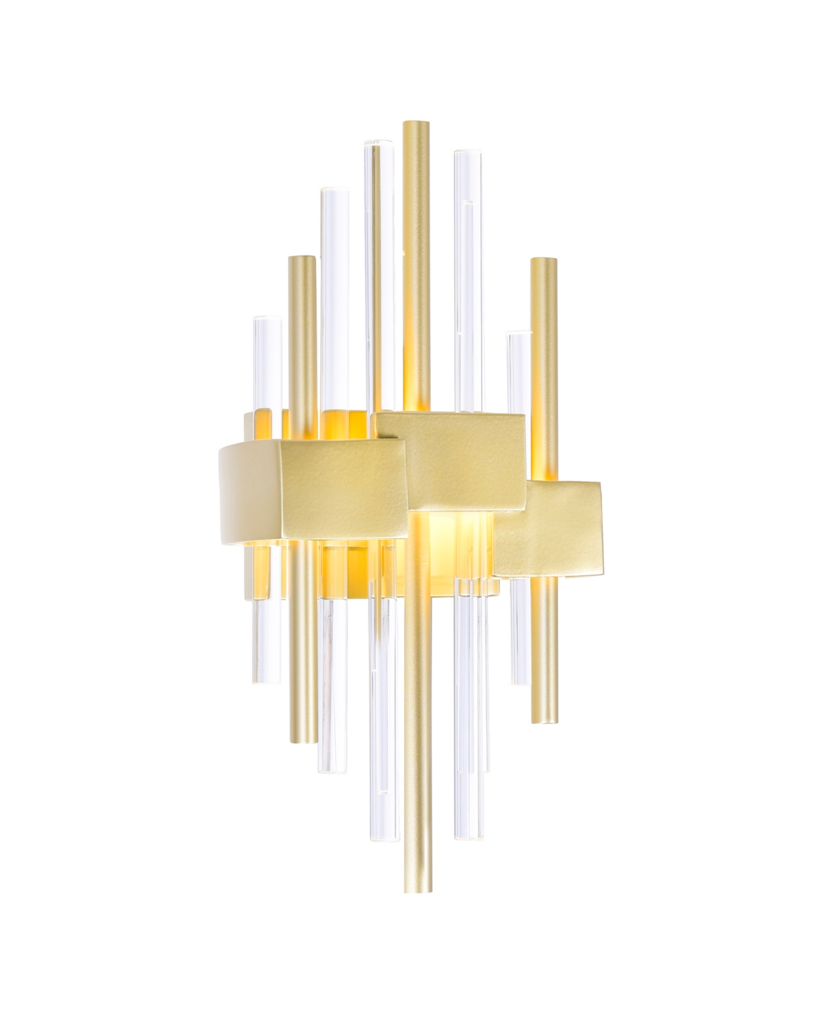Shop Cwi Lighting 16" Metal Millipede Led Wall Sconce In Satin Gold
