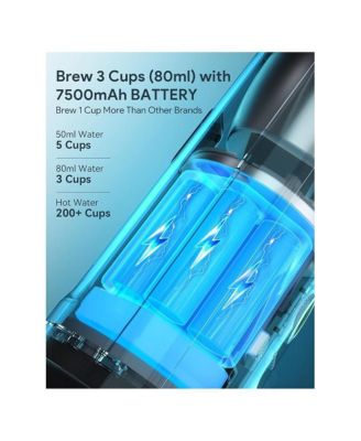 Nano 20-Bar Portable Espresso Maker Self-heating, USB-C & car charger, uses ground coffee & NS capsules, ideal for travel & campin