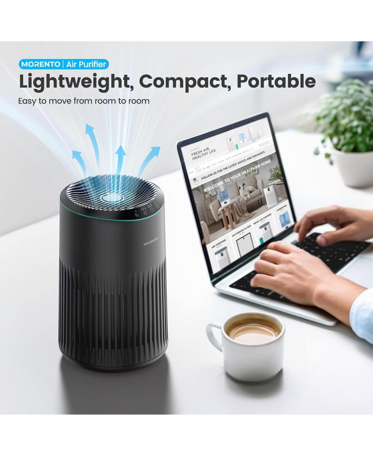 Morento MR2566 Hepa Air Purifier for Home with Fragrance Sponge