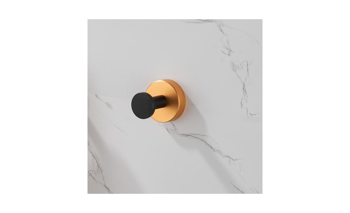 Slickblue Round Base Wall Hanging Coat Hook with Screws Sturdy and Stylish Organizer for Coats and Bags