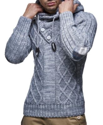 Men s Knitted Pullover | Long-Sleeved Slim fit Hoodie | Basic Winter Hoodie-Sweater for Men