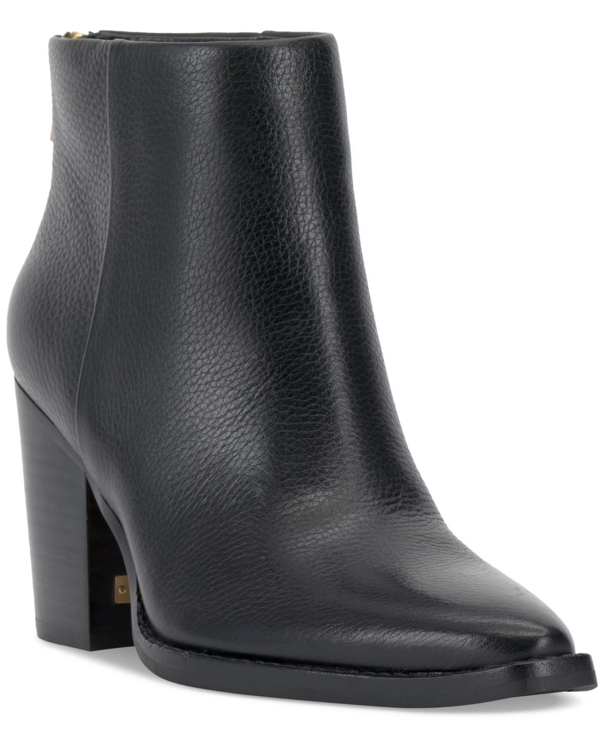 Vince Camuto Polellah Pointed Toe Bootie In Black Nappa