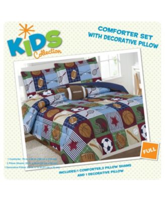 Team Sport Navy 4-Piece Microfiber Comforter Set - Full