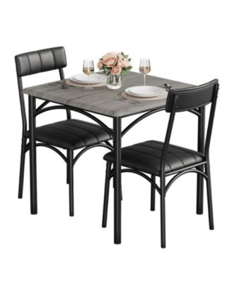 gaomon Dining Table Set for 2 with Cushion Chairs, 3 Piece Kitchen ...
