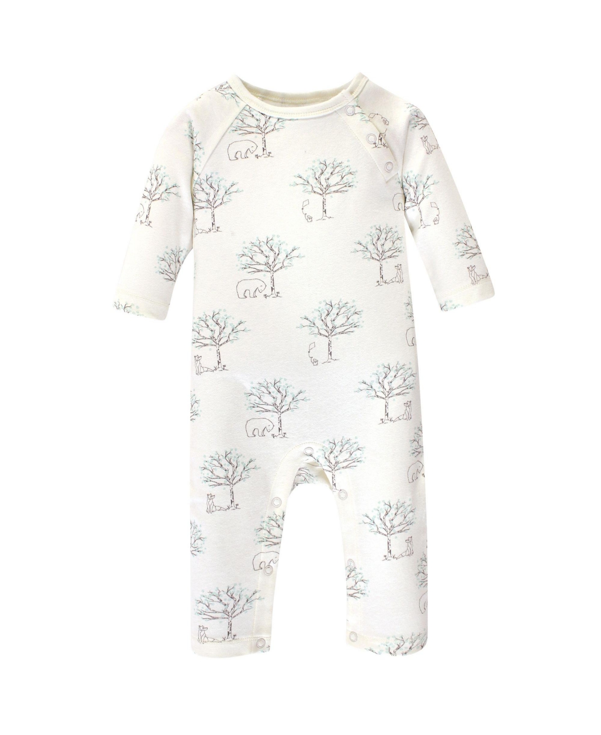 Touched by Nature Baby Boys Baby Organic Cotton Coveralls 3pk,- Birch tree