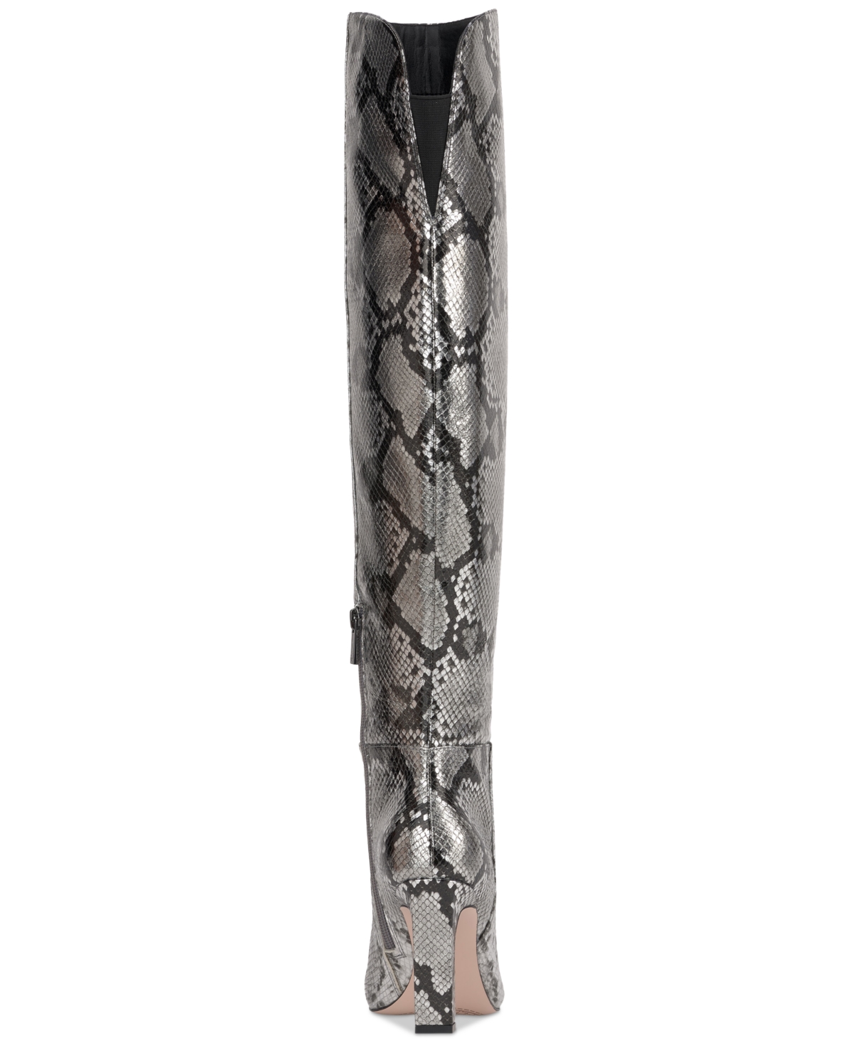 Shop Jessica Simpson Women's Mistia Over-the-knee Boots In Chrome Lux Snake