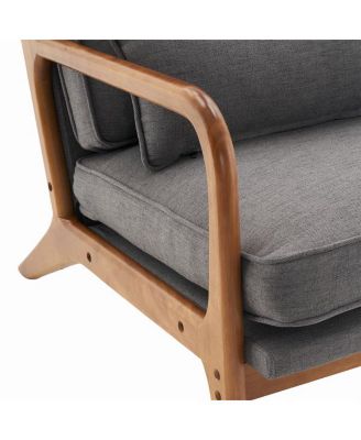 Upholstered Single Lounge Chair, Stylish Indoor Accent Chair for Living Room