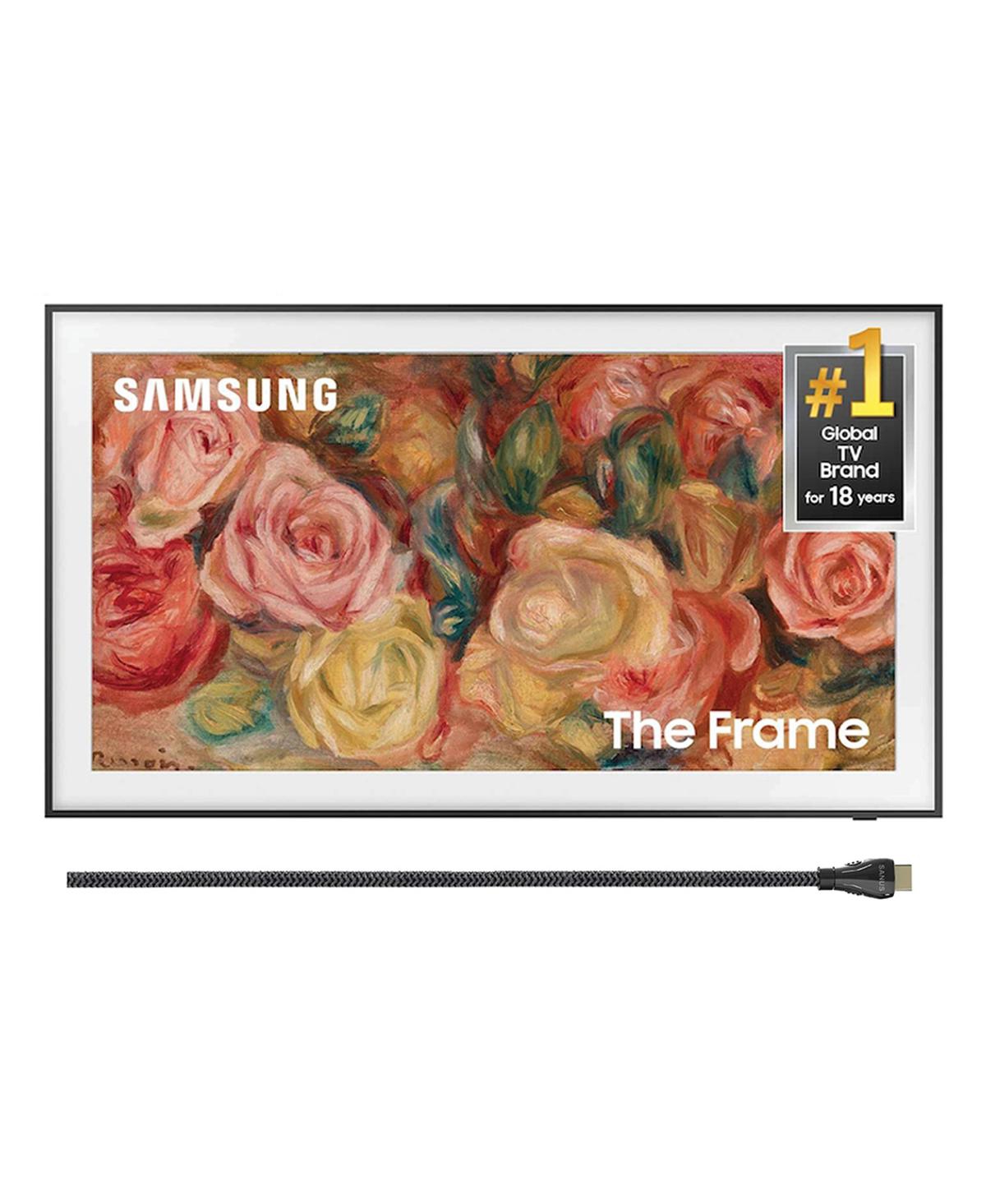 Samsung LS03D 4K The Frame Qled Hdr Smart Tv with Slim-Fit Wall Mount & 8K Hdmi Cable