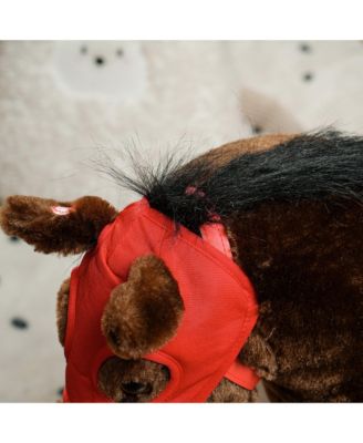 Ride on Horse for Kids w/ Neighing Sound, Saddle & Stirrups, 3-8 Years