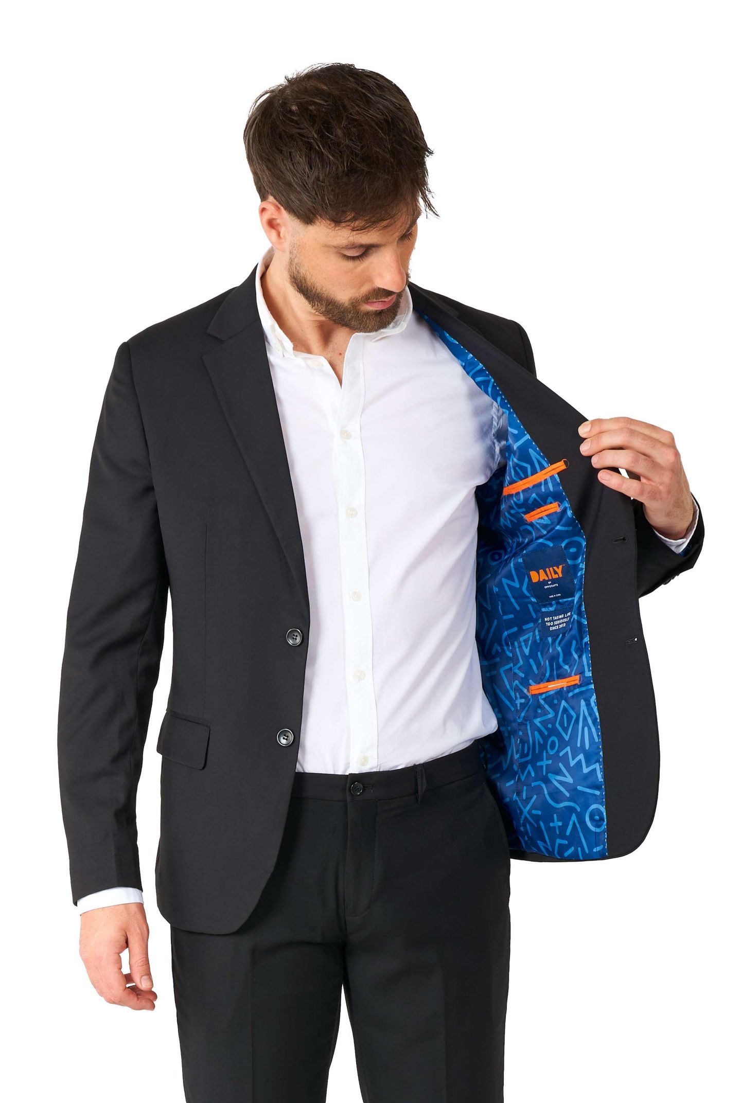 OppoSuits Men's Daily Suits - Casual Two Piece Suits, цвет: Чёрный — фото 6