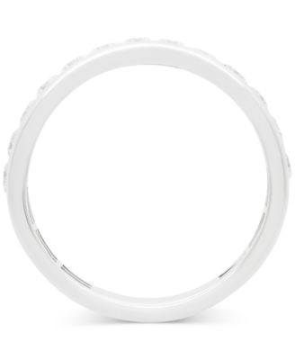 Men's Diamond Comfort Fit Band Ring (1 ct. t.w.) in 10k White Gold (also in 10k Yellow Gold)