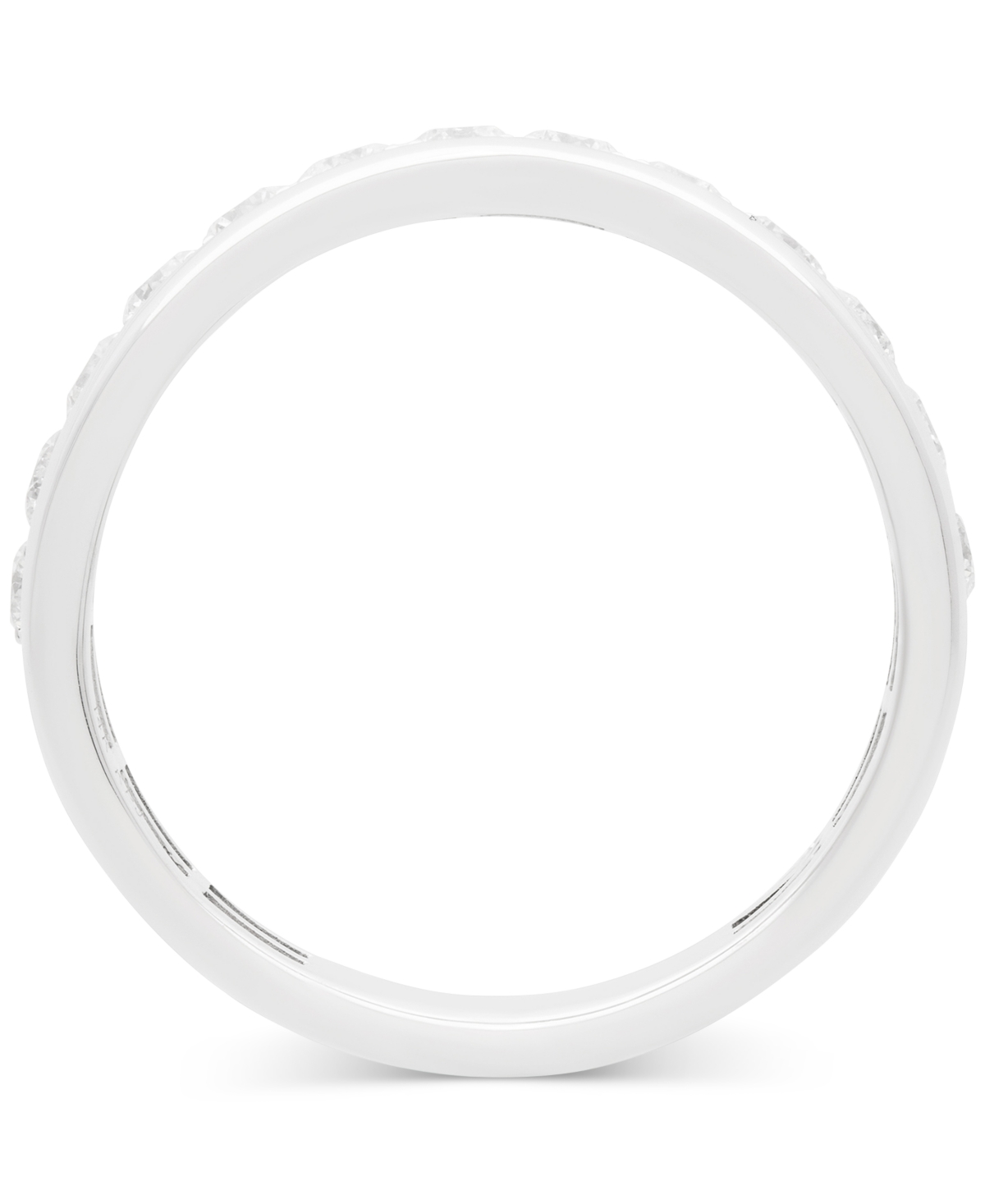 Macy's Men's Diamond Comfort Fit Band Ring (1 Ct. T.w.) In 14k White Gold (also In 14k Yellow Gold) In White Gold