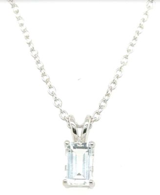 2-Pc. Set Ruby (5/8 ct. t.w.) & White Topaz (5/8 ct. t.w.) Solitaire 18" Pendant Necklaces in Sterling Silver & 10k Gold-Plated Sterling Silver (Also in Amethyst & White Topaz)