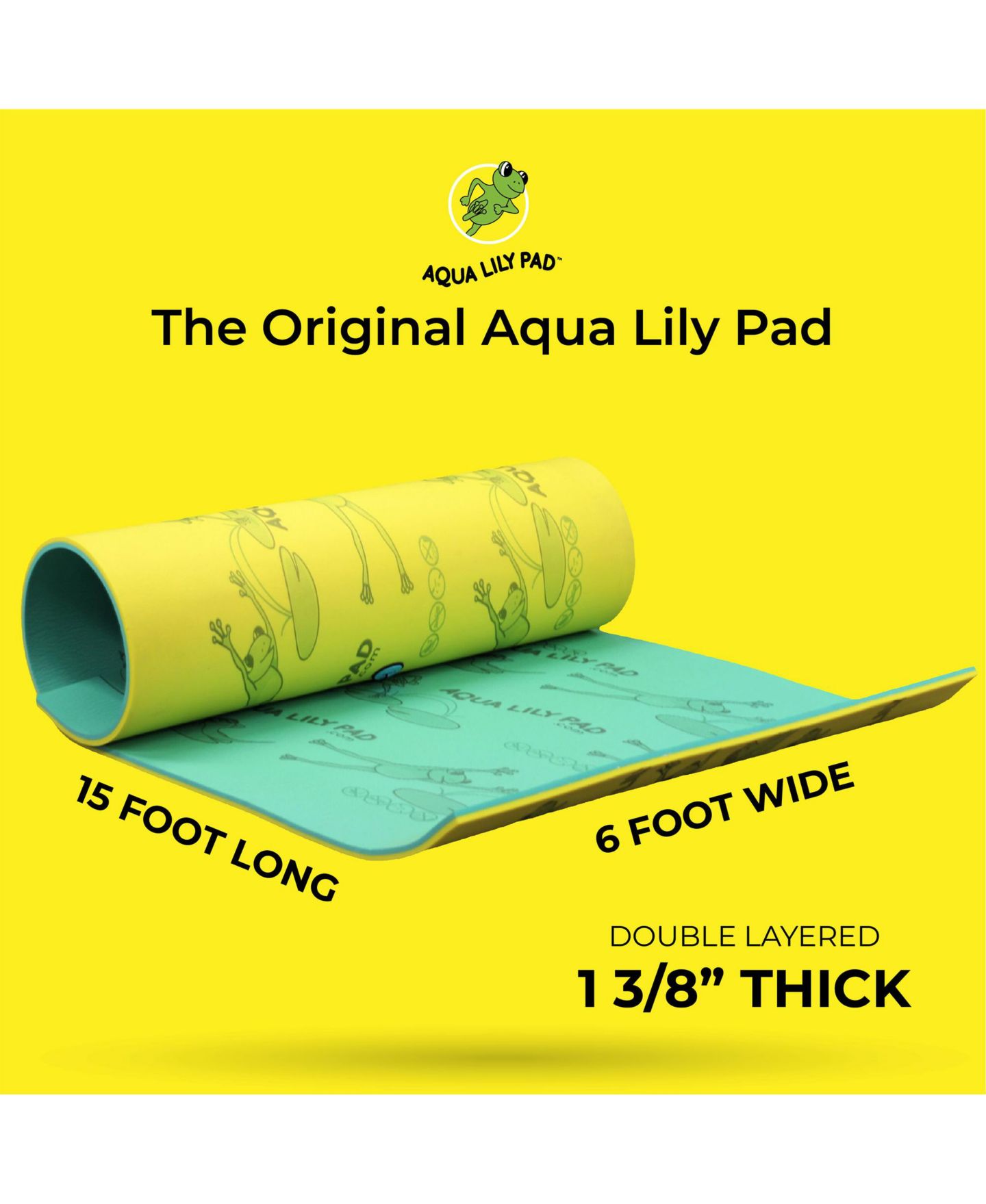 Детская игрушка Aqua Lily Pad Original 15-Foot Floating Foam Island, For 7 to 8 Adults — фото 2