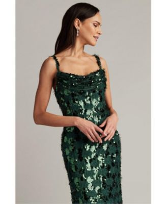 Women's Tinker Sequin Eyelash Fringe Gown