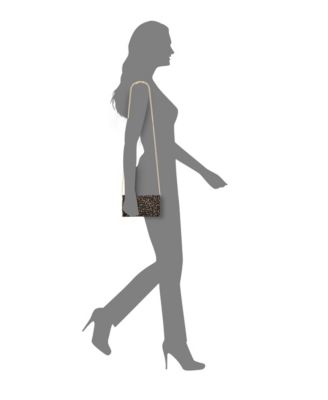 Leopard Print All Over Crystal Envelope Clutch