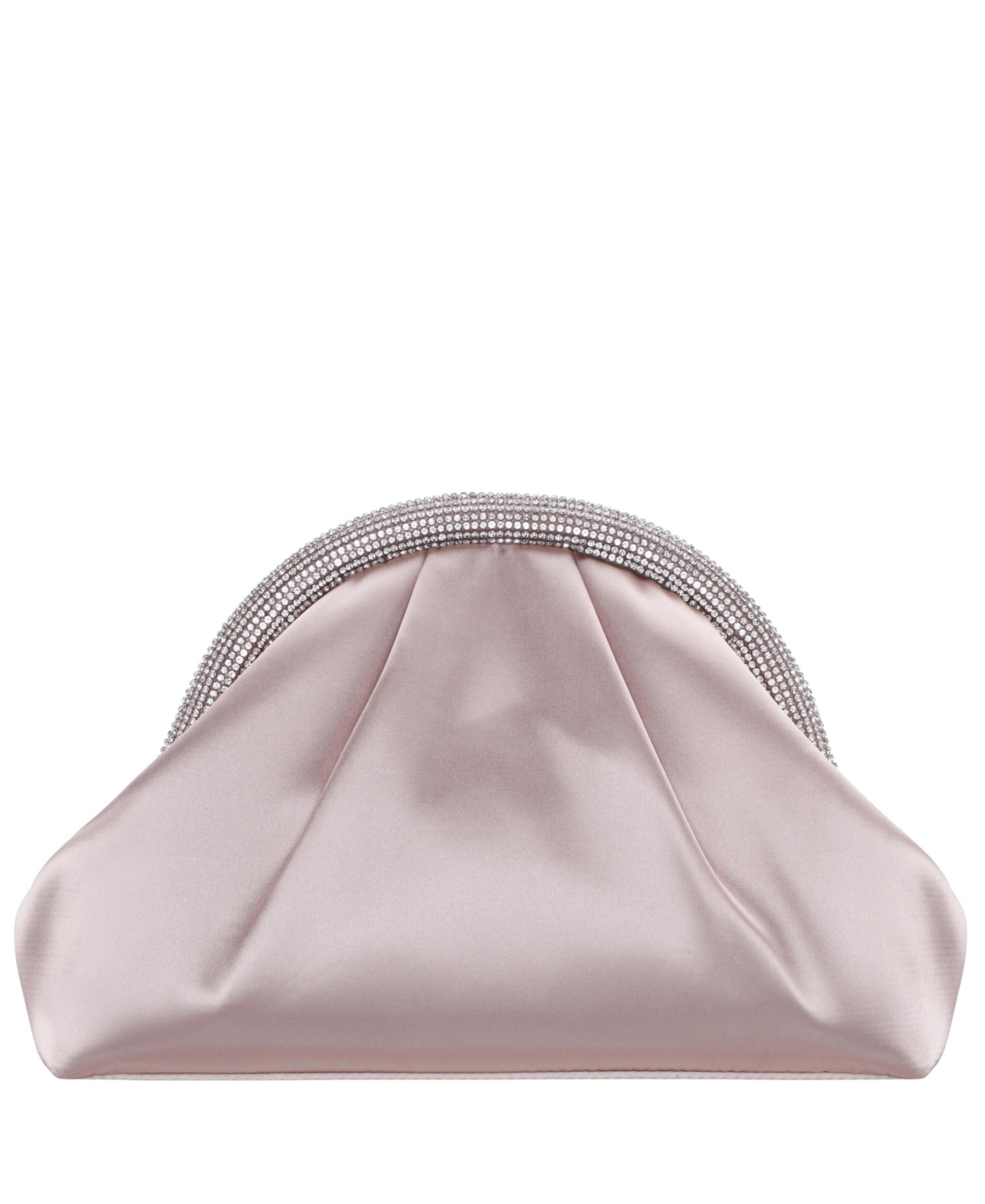 Nina Crystal Trim Frame Magnetic Clutch In Ivory,rose