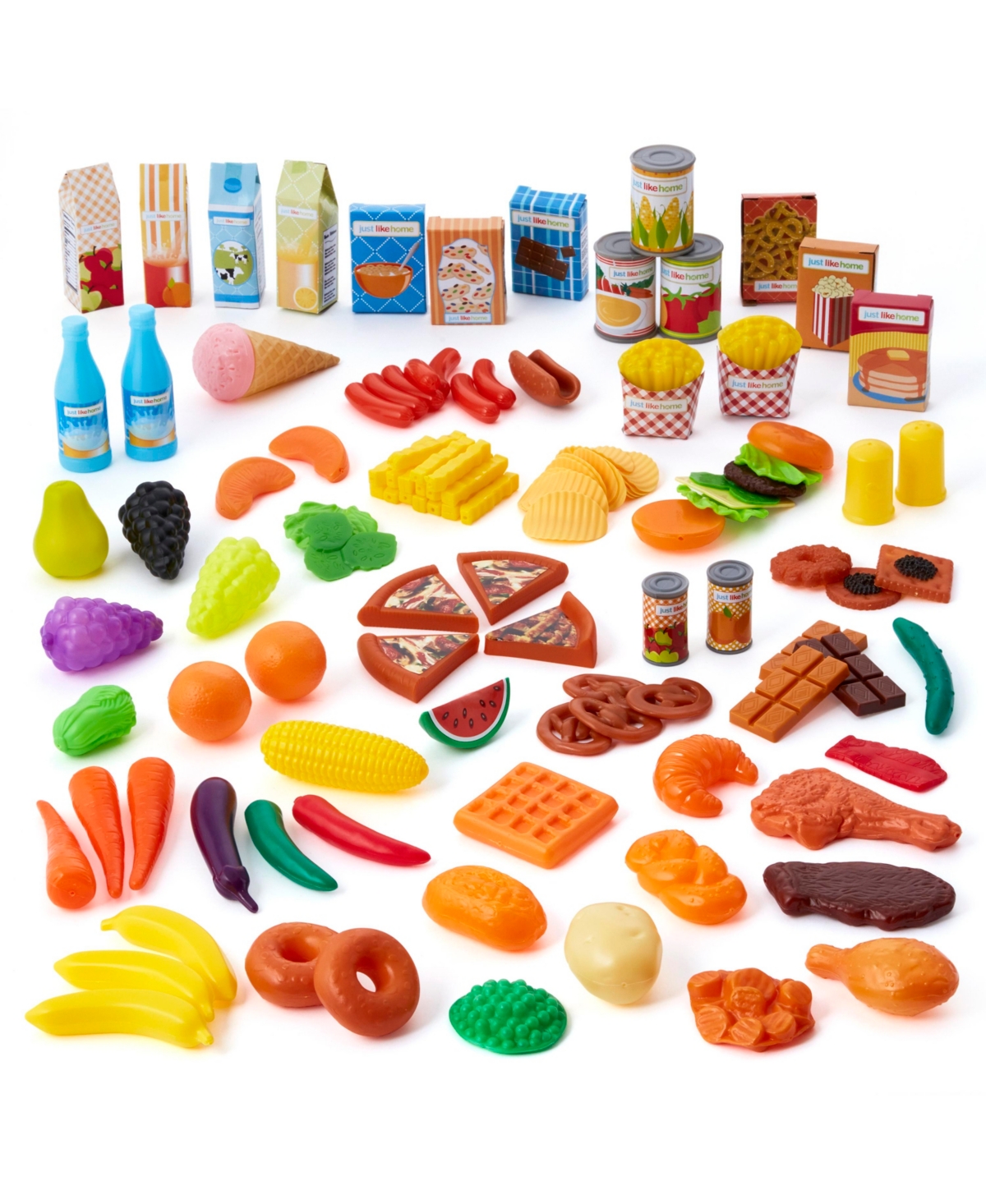 JUST LIKE HOME DELUXE 120-PIECE PLAY FOOD SET 
