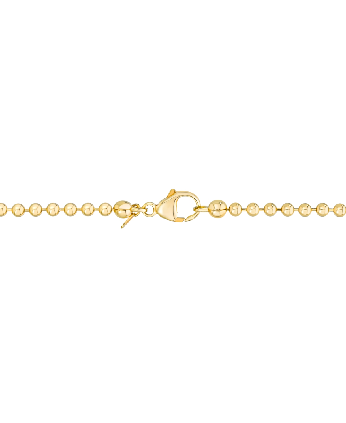 MACY'S DIAMOND INTERLOCKING CIRCLE BEAD LINK 18" COLLAR NECKLACE (1/5 CT. T.W.) IN 14K GOLD-PLATED STERLING 
