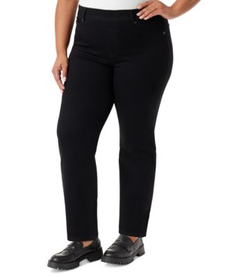 Gloria Vanderbilt - Plus Size Pull-On Straight-Leg Jeans