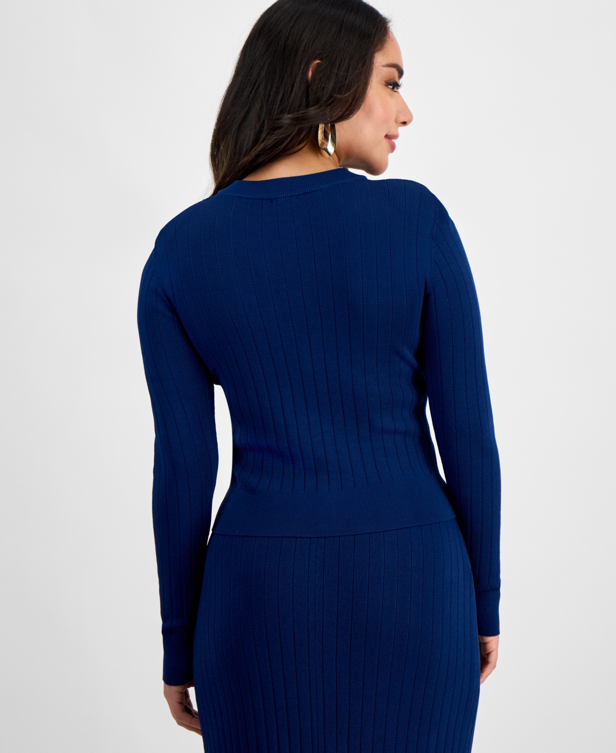 INC INTERNATIONAL CONCEPTS PETITE MATCH SET BUTTON CARDIGAN, EXCLUSIVELY AT MACY'S 