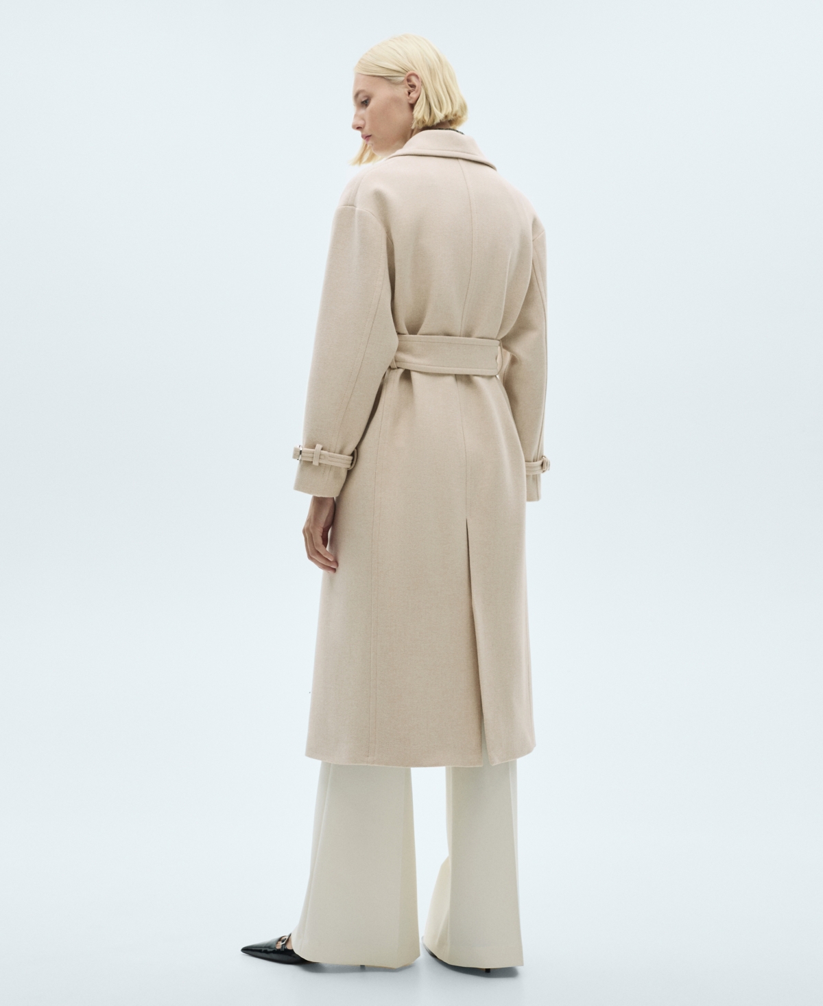 Mango Women's Maxi Lapel Manteco Wool Coat In Light,pastel Gray