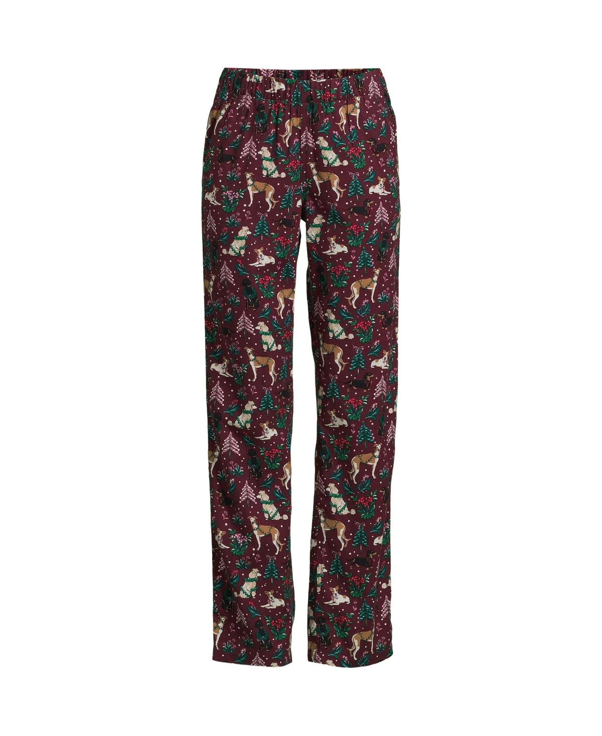 Lands' End Women's Tall Print Flannel Pajama Pants