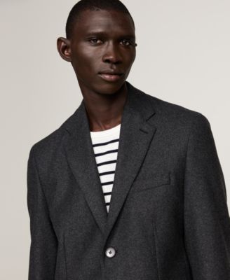 Men's Dress Casual Flannel Blazer