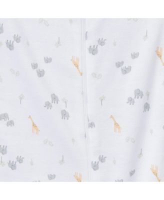 Baby Girls Snug Fit Footless Sleep & Play, 3-Pack, Moose & Trees