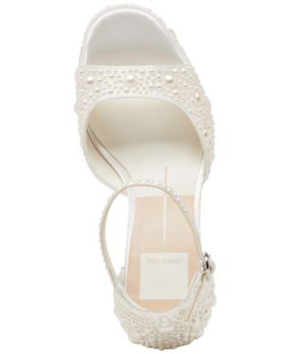 Women's Pandro Pearl Two-Piece Platform Dress Sandals