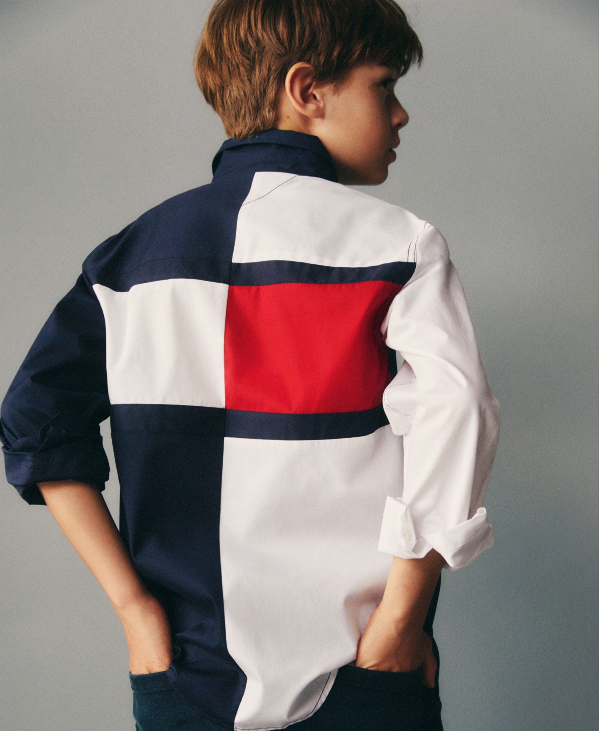 Tommy Hilfiger Big Boys Classic Tommy Long Sleeve Shirt