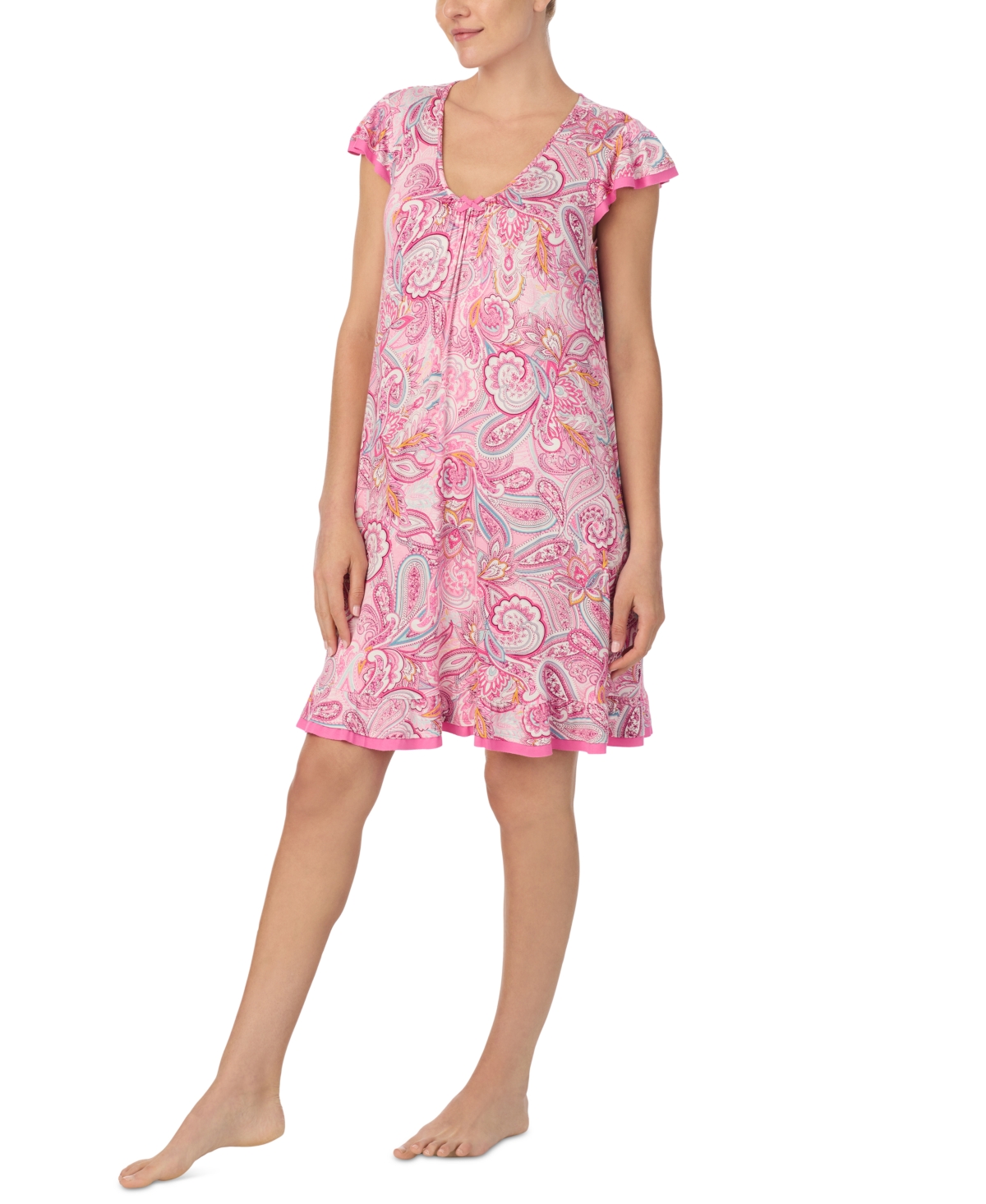 Ellen Tracy Women's Short-Sleeve Floral Nightgown