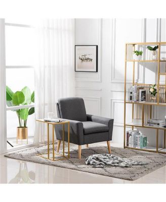 Marble Top C-Side Table – Compact Accent Table for Couch, Bed, or Small Apartment Decor