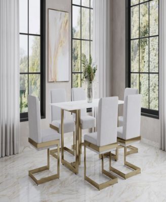  Emila 7-Pc. Rectangular Table and Chairs Dining Set, Created for Macy's