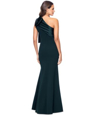 Women's Bow-Trimmed One-Shoulder Gown