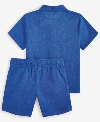 Epic Threads Toddler Boys Two-Tone Button-Down Shirt & Shorts, Exclusively at Macy's